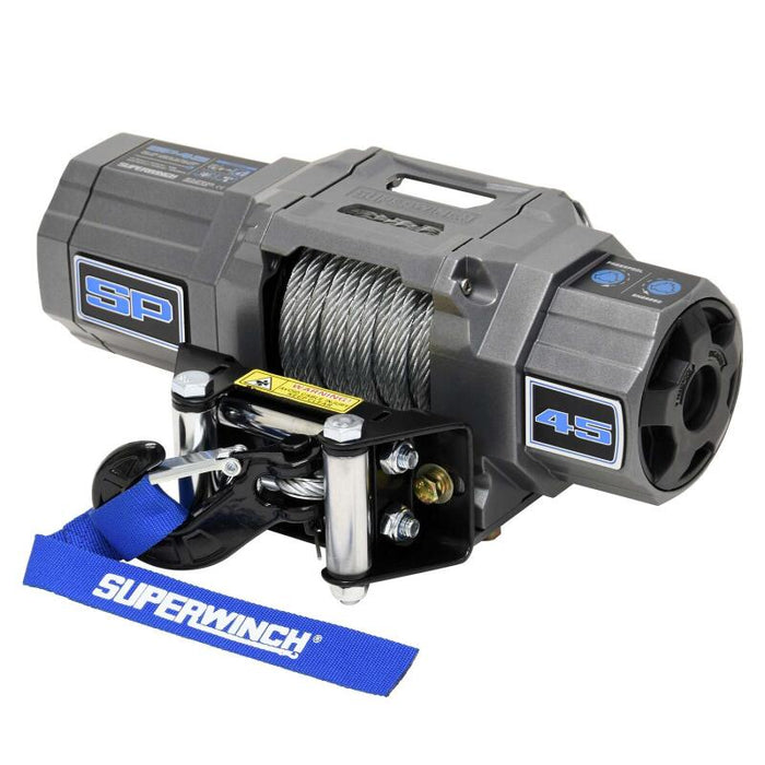 Superwinch 4500 LBS 12V DC 15/64in x 40ft Steel Rope Roller Fairlead SP 45 Winch Superwinch