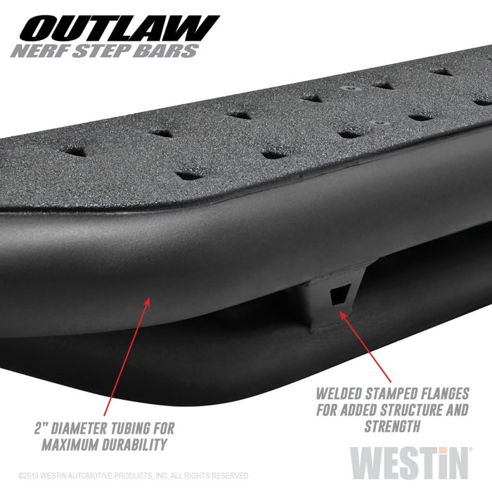 Westin 09-18 Dodge RAM 1500 Crew Cab Outlaw Nerf Step Bars Westin