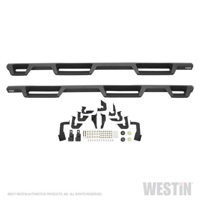 Westin 07-18 Chevrolet Silverado 1500 CC 5.5ft Bed HDX Drop W2W Nerf Step Bars - Tex. Blk Westin
