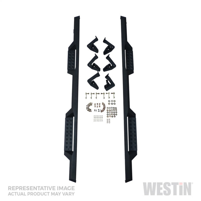Westin/HDX 16-18 Nissan Titan XD Crew / 17-18 Titan Crew Cab Drop Nerf Step Bars - Textured Black Westin