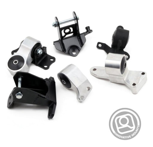 Innovative 06-11 Honda Civic Si K-Series Black Billet Aluminum Mounts 75A Bushings (Not K24 Trans) Innovative Mounts