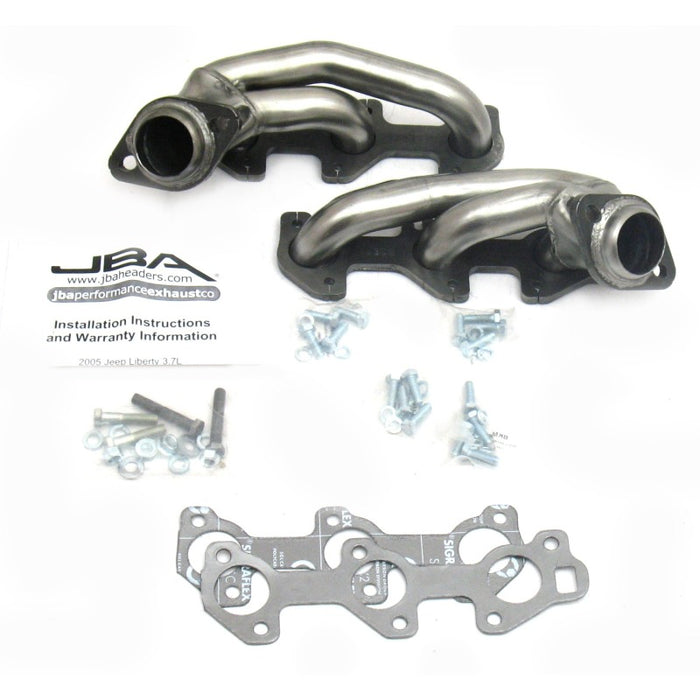 JBA 05-09 Jeep Liberty 3.7L V6 1-1/2in Primary Raw 409SS Cat4Ward Header JBA