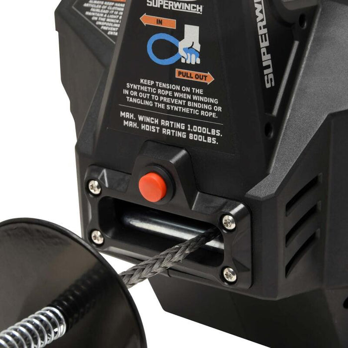 Superwinch Hand Hauler 1000 Winch 24 VDC 1000 lbs Line Pull Soft Shackle Rope End Safely Superwinch