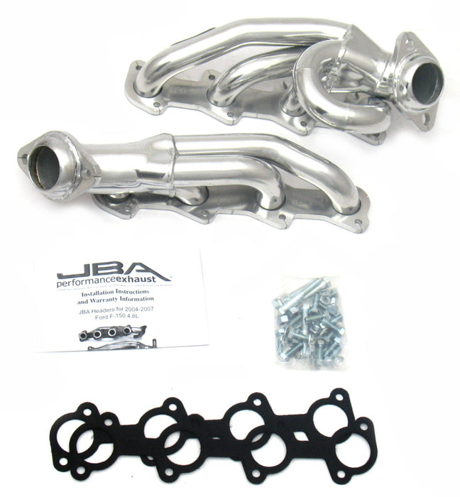 JBA 04-08 Ford F-150 4.6L 2V 1-1/2in Primary Silver Ctd Cat4Ward Header JBA