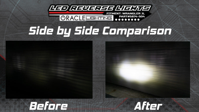 Oracle Rear Bumper LED Reverse Lights for Jeep Wrangler JL - 6000K SEE WARRANTY ORACLE Lighting