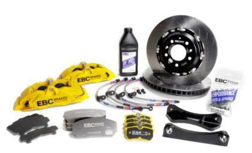 EBC Racing 99-04 Honda S2000 AP1 Yellow Apollo-4 Calipers 330mm Rotors Front Big Brake Kit EBC