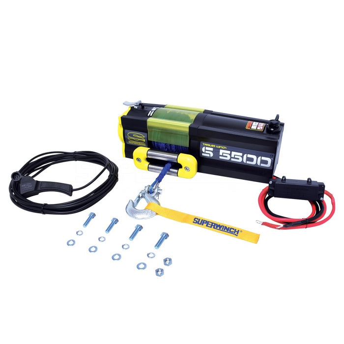 Superwinch 5500 LBS 12V DC 1/4in x 60ft Synthetic Rope S5500 Winch Superwinch