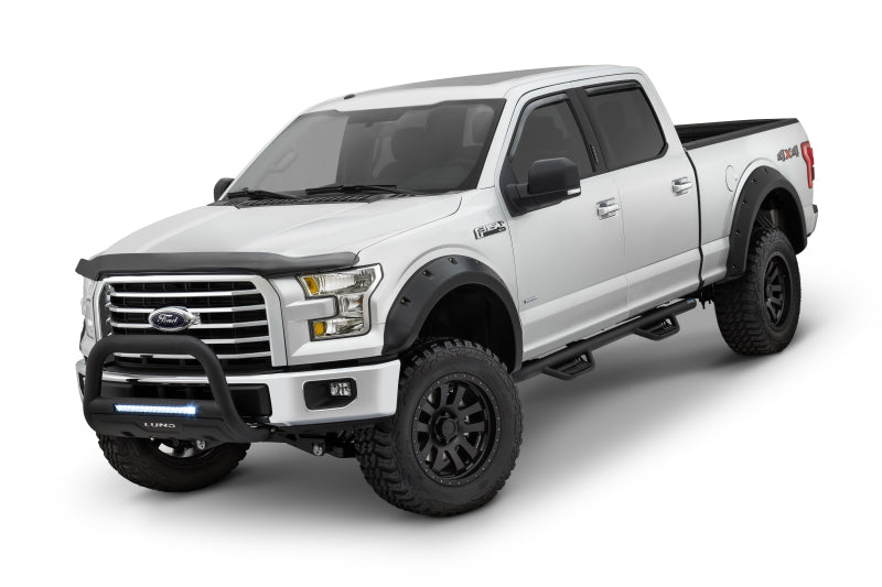 Lund 09-14 Ford F-150 (Excl Raptor) RX-Rivet Style Smooth Elite Series Fender Flares - Black (4 Pc.) LUND