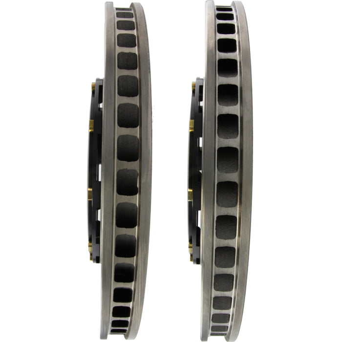 StopTech 09-11 Nissan GT-R Front Slotted Bare Iron 380x34mm Aero-Rotor Kit Pair Stoptech