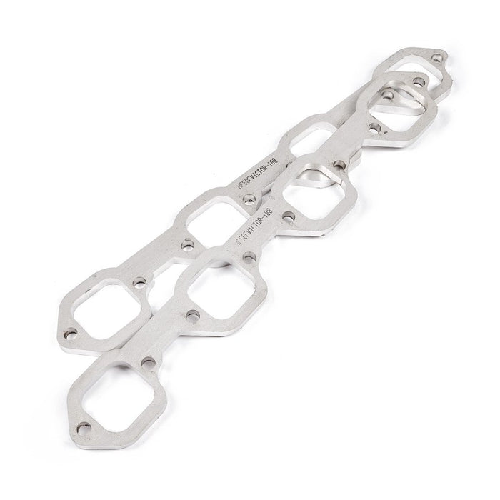 Stainless Works SBF Victor Senior Heads Square Port Header 304SS Exhaust Flanges 2in Primaries Stainless Works