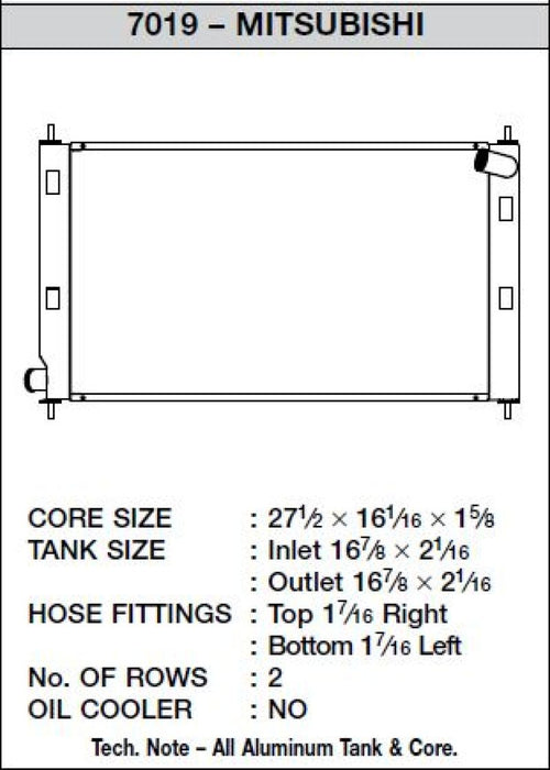 CSF 08-15 Mitsubishi Lancer Evo X Radiator CSF