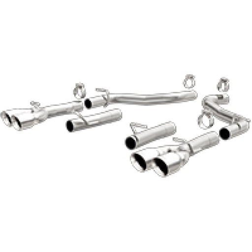 MagnaFlow Axle-Back, SS, 2.5in, Quad Split Rear 3.5in Tip 2015 Dodge Challenger 3.6L V6 Magnaflow