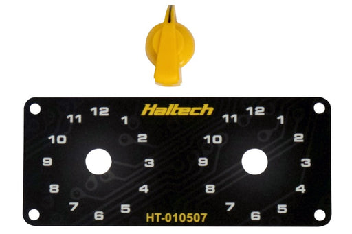Haltech Dual Switch Panel Kit w/Yellow Knob Haltech