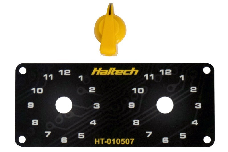 Haltech Dual Switch Panel Kit w/Yellow Knob Haltech