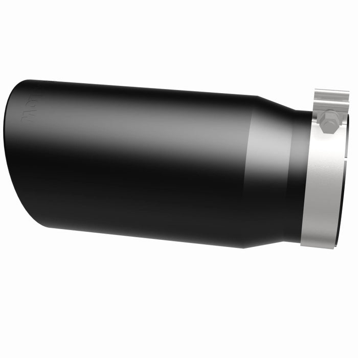 MagnaFlow Tip Stainless Black Coated Single Wall Round Single Outlet 6in Dia 5in Inlet 13in L Magnaflow