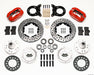 Wilwood Forged Dynalite Front Kit 11.00in Drill Red 1970-1973 Mustang Disc & Drum Spindle