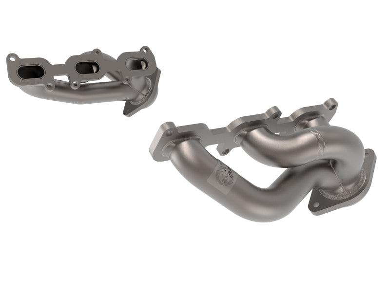 aFe Twisted Steel Shorty Header 11-17 Ford Mustang V6-3.7L - Titanium Coat Finish aFe