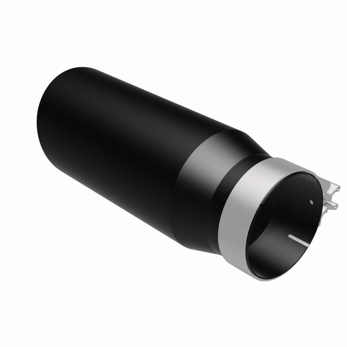 MagnaFlow Tip Stainless Black Coated Single Wall Round Single Outlet 5in Dia 4in Inlet 13in L Magnaflow