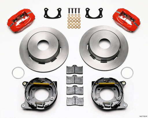 Wilwood Forged Dynalite P/S Park Brake Kit Red Big Ford New 2.50in Offset Currie Blank