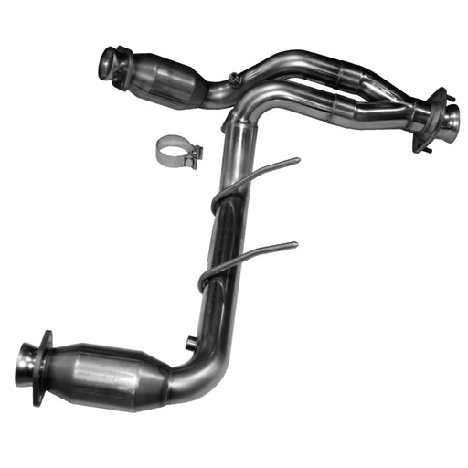 Kooks 09-10 Ford F-150/ Ford Raptor 5.4L 3V 2 1/2in x 2 1/2in OEM Exhaust GREEN Cat Y Pipe Kooks Headers
