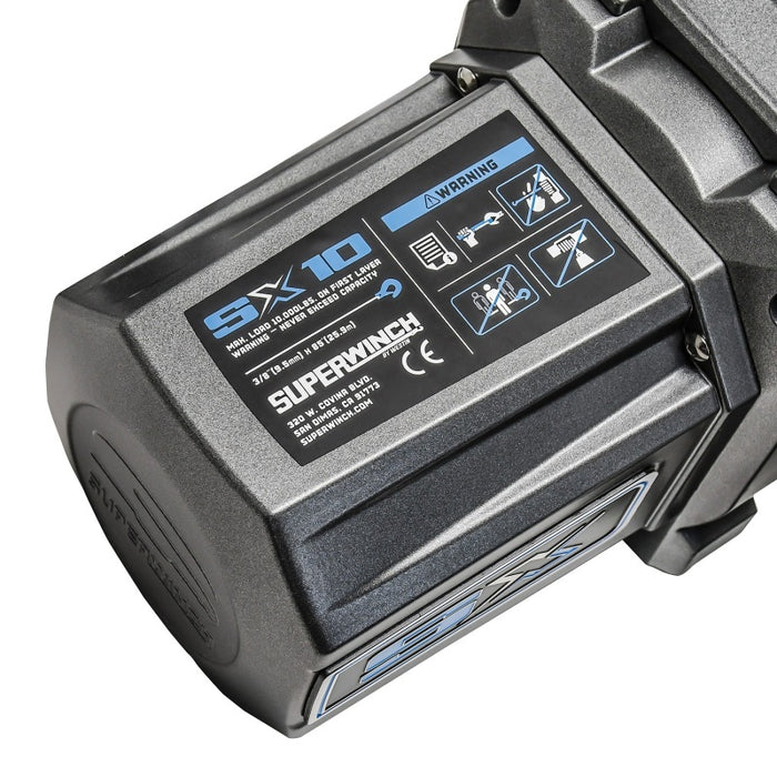 Superwinch 10000 LBS 12V DC 3/8in x 80ft Synthetic Rope SX 10000 Winch Superwinch