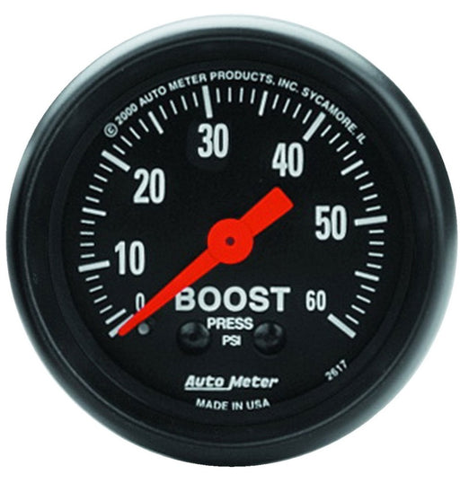 Autometer Z Series 52mm 0-60 PSI Mechanical Boost Gauge AutoMeter