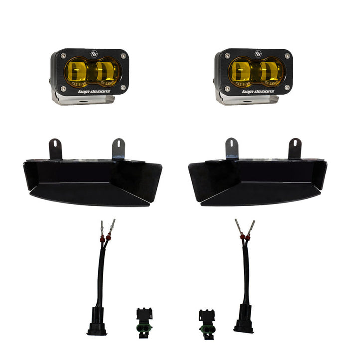 Baja Designs 19-22 Dodge RAM 2500/3500 S2 SAE Fog Pocket Light Kit - Amber Baja Designs