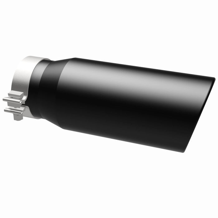 MagnaFlow Tip Stainless Black Coated Single Wall Round Single Outlet 5in Dia 4in Inlet 13in L Magnaflow