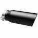 MagnaFlow Tip Stainless Black Coated Single Wall Round Single Outlet 5in Dia 4in Inlet 13in L Magnaflow