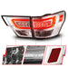 ANZO 11-13 Jeep Grand Cherokee LED Taillights w/ Lightbar Chrome Housing/Clear Lens 4pcs ANZO