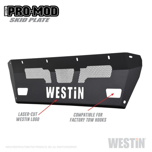 Westin 15-19 Chevrolet Silverado 2500/3500 Pro-Mod Skid Plate - Textured Black Westin