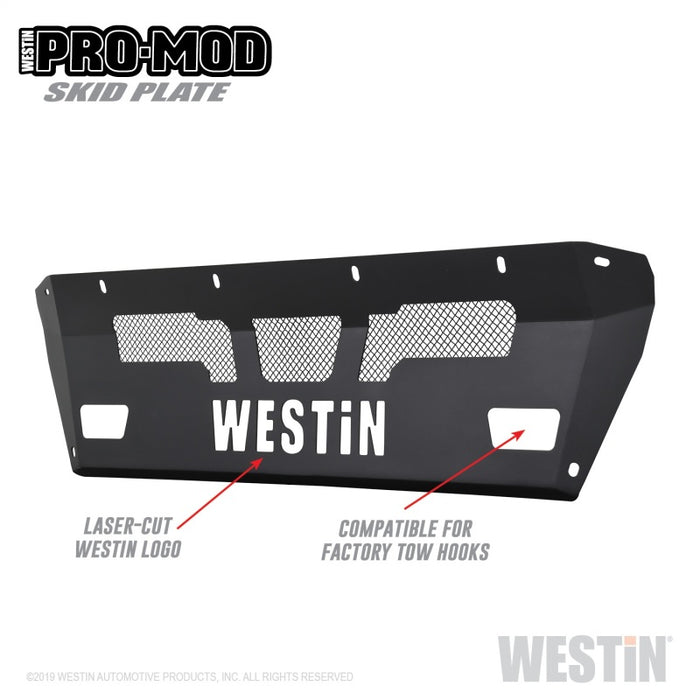 Westin 15-19 Chevrolet Silverado 2500/3500 Pro-Mod Skid Plate - Textured Black Westin
