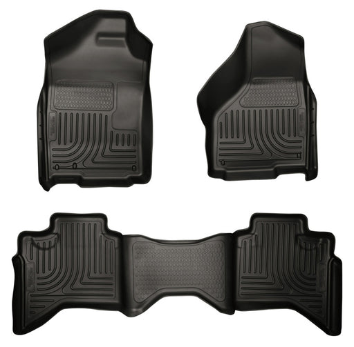 Husky Liners 03-08 Dodge Ram 1500/2500/3500 Quad Cab WeatherBeater Combo Black Floor Liners Husky Liners
