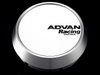 Advan 63mm Middle Centercap - White/Silver Alumite Advan