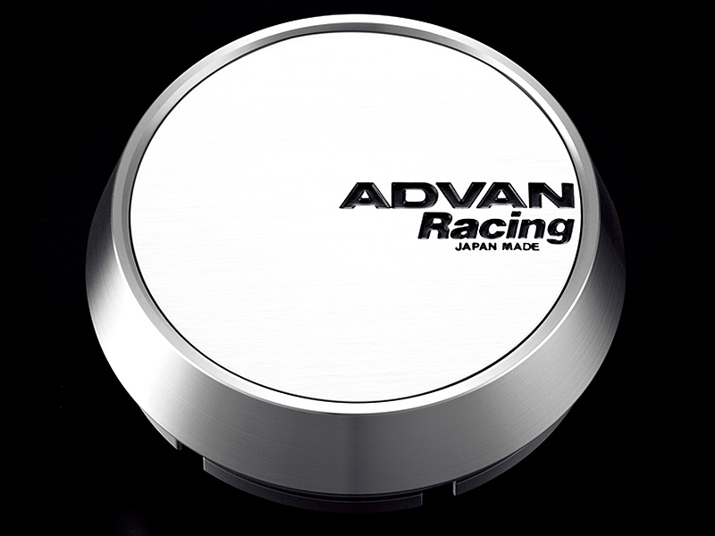 Advan 63mm Middle Centercap - White/Silver Alumite Advan