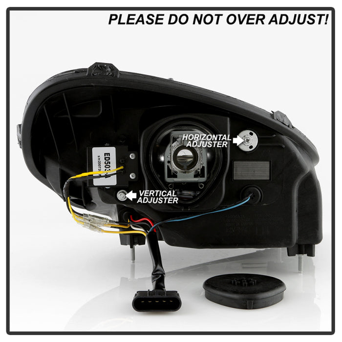 Spyder 05-13 Chevy Corvette C6 Projector Headlights Seq LED Turn Signal w/SB DRL Parking Light SPYDER