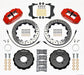 Wilwood Narrow Superlite 6R Front Hat Kit 12.88in Drill Red 06-12 Volkswagen GTI w/ Lines