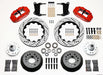 Wilwood Narrow Superlite 6R Front Hub Kit 14.00in Drill Red 67-69 Camaro 64-72 Nova Chevelle