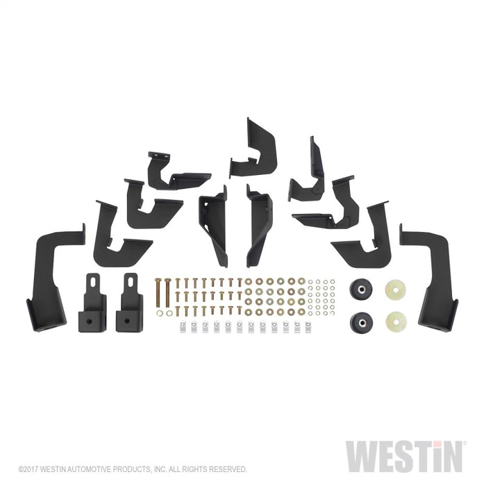 Westin 07-18 Chevrolet Silverado 1500 CC 5.5ft Bed HDX Drop W2W Nerf Step Bars - Tex. Blk Westin
