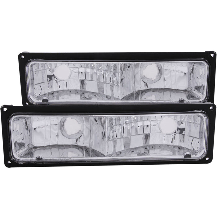 ANZO 1988-1998 Chevrolet C1500 Euro Parking Lights Black ANZO