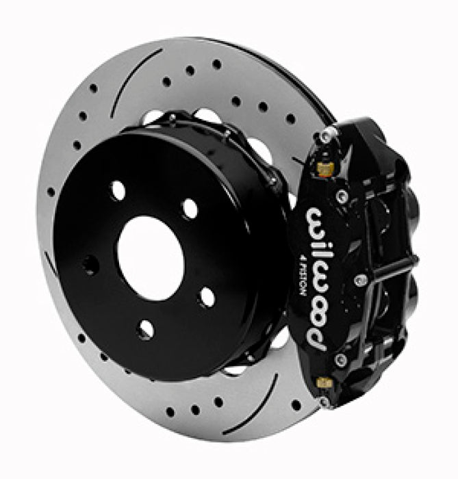 Wilwood 2020+ Jeep Gladiator Narrow Superlite 4R Rear Drill & Slot. Brake Kit 14.00in Black w/ Lines