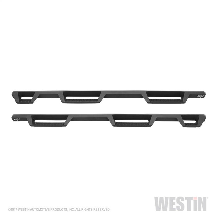 Westin 07-18 Chevrolet Silverado 1500 CC 5.5ft Bed HDX Drop W2W Nerf Step Bars - Tex. Blk Westin