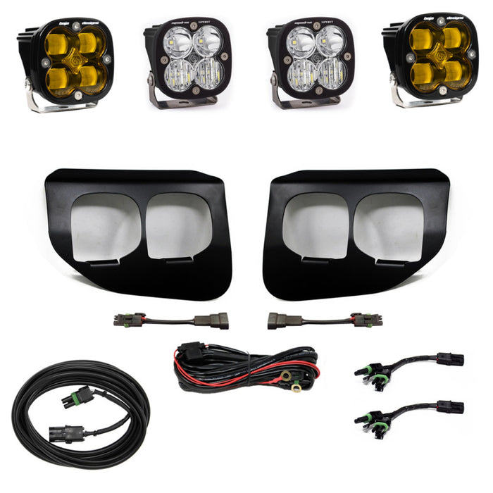 Baja Designs Ford Super Duty (20-On) Fog Lights Dual FPK Amber SAE/Sport DC Baja Designs Baja Designs