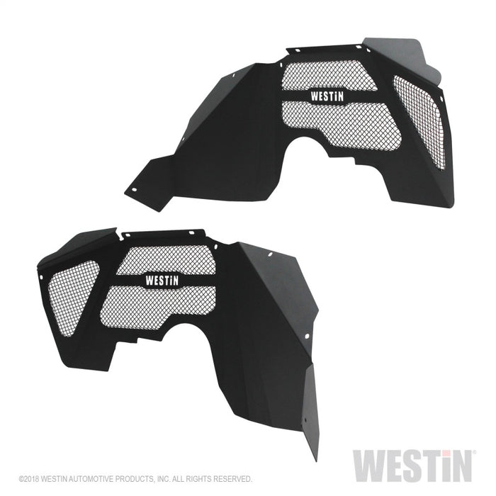 Westin 07-18 Jeep Wrangler JK Inner Fenders - Front - Textured Black Westin