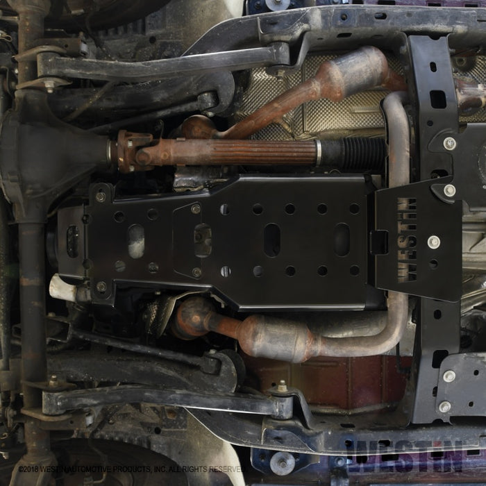 Westin/Snyper 07-11 Jeep Wrangler Transmission Pan Skid Plate - Textured Black Westin