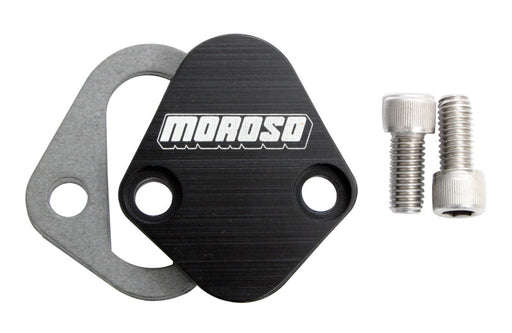 Moroso Chevrolet Big Block/Chrysler 273-440/Ford Fuel Pump Block-Off Plate w/Gaskets - Billet Alum Moroso