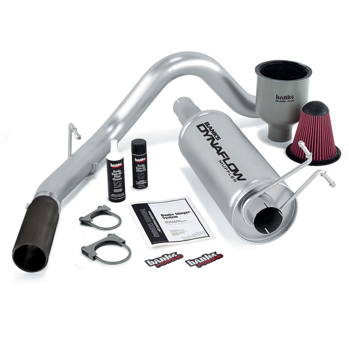 Banks Power 99-04 Ford 6.8L Ext/Crew S/D Stinger System - SS Single Exhaust w/ Black Tip Banks Power