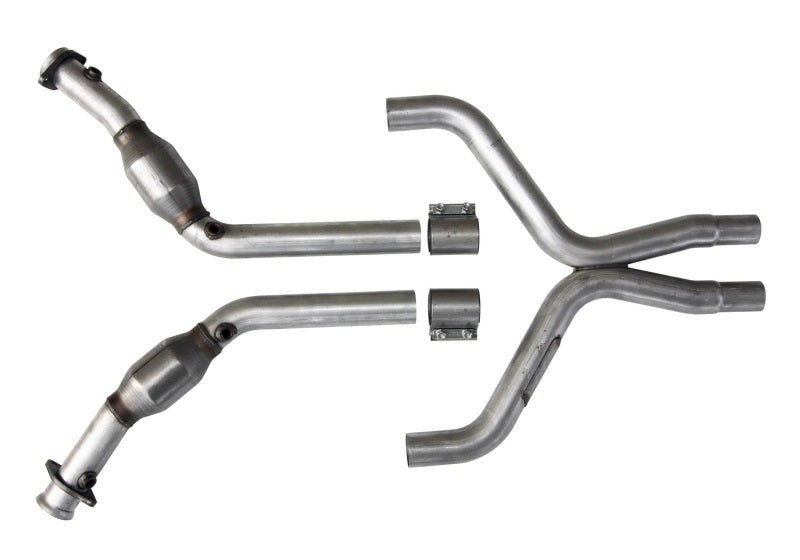 BBK 11-14 Mustang 3.7 V6 High Flow X Pipe With Catalytic Converters - 2-1/2 BBK