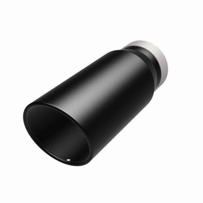 MagnaFlow Tip Stainless Black Coated Single Wall Round Single Outlet 5in Dia 4in Inlet 13in L Magnaflow