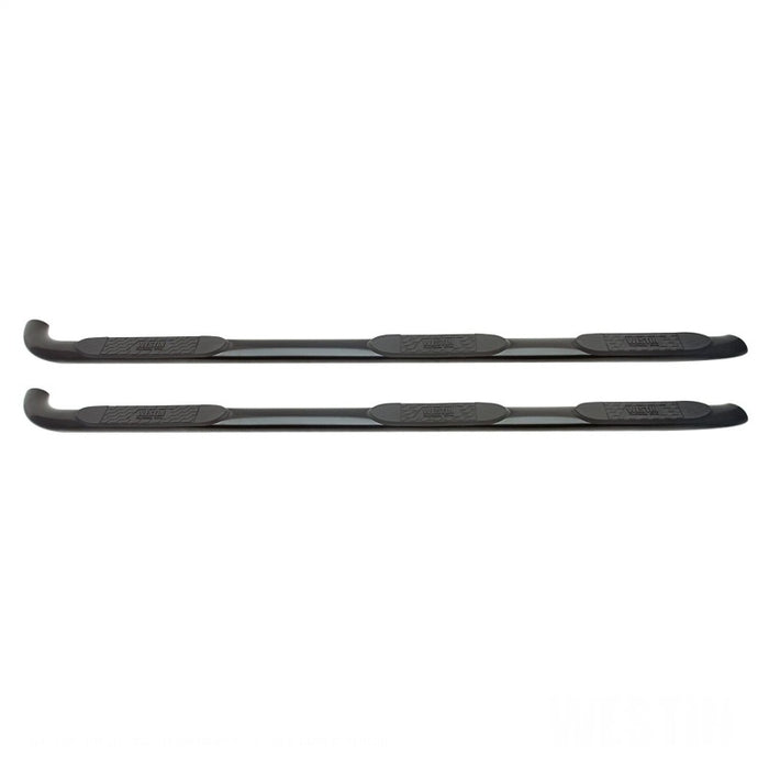 Westin 15-18 Chevy Silv 25/3500 Dbl Cab(6.5ft)/Dually (8ft) Platinum 4 Oval WTW Nerf Step Bars - Blk Westin